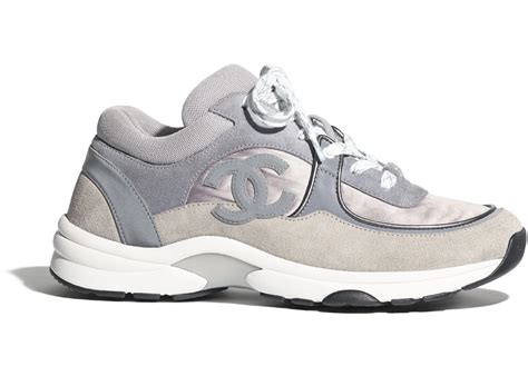 grey chanel trainers|Chanel sneaker price.